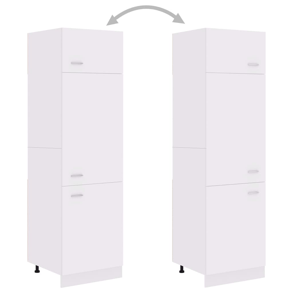 Refrigerator Cabinet Lyon White 60x57x207 cm Engineered Wood