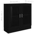 Vitrine Cabinet Black 82.5x30.5x80 cm Engineered Wood