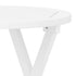 Folding Garden Table White Ø 46 cm Solid Wood Acacia