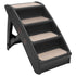 Folding Dog Stairs Black 62x40x49.5 cm