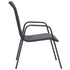 Stackable Garden Chairs 4 pcs Steel and Textilene Anthracite