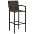 Bar Stools 4 pcs Brown Poly Rattan