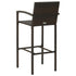 Bar Stools 4 pcs Brown Poly Rattan