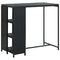 Bar Table with Storage Rack Black 120x60x110 cm Poly Rattan