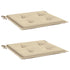 Garden Chair Cushions 2 pcs Beige 40x40x3 cm Oxford Fabric