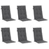 Garden Highback Chair Cushions 6 pcs Anthracite 120x50x3 cm Fabric