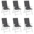 Garden Highback Chair Cushions 6 pcs Anthracite 120x50x3 cm Fabric