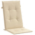 Garden Highback Chair Cushions 6 pcs Beige 120x50x3 cm Fabric