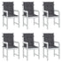 Garden Lowback Chair Cushions 6 pcs Anthracite Oxford Fabric