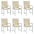 Garden Lowback Chair Cushions 6 pcs Beige 100x50x3 cm Oxford Fabric