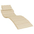 Sun Lounger Cushion Beige 186x58x3cm Oxford Fabric