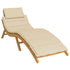 Sun Lounger Cushion Beige 186x58x3cm Oxford Fabric