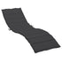 Sun Lounger Cushion Black 200x60x3cm Oxford Fabric