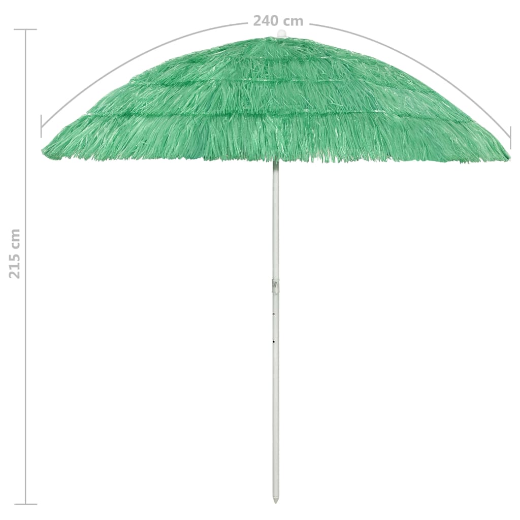 Hawaii Beach Parasol Green 240 cm