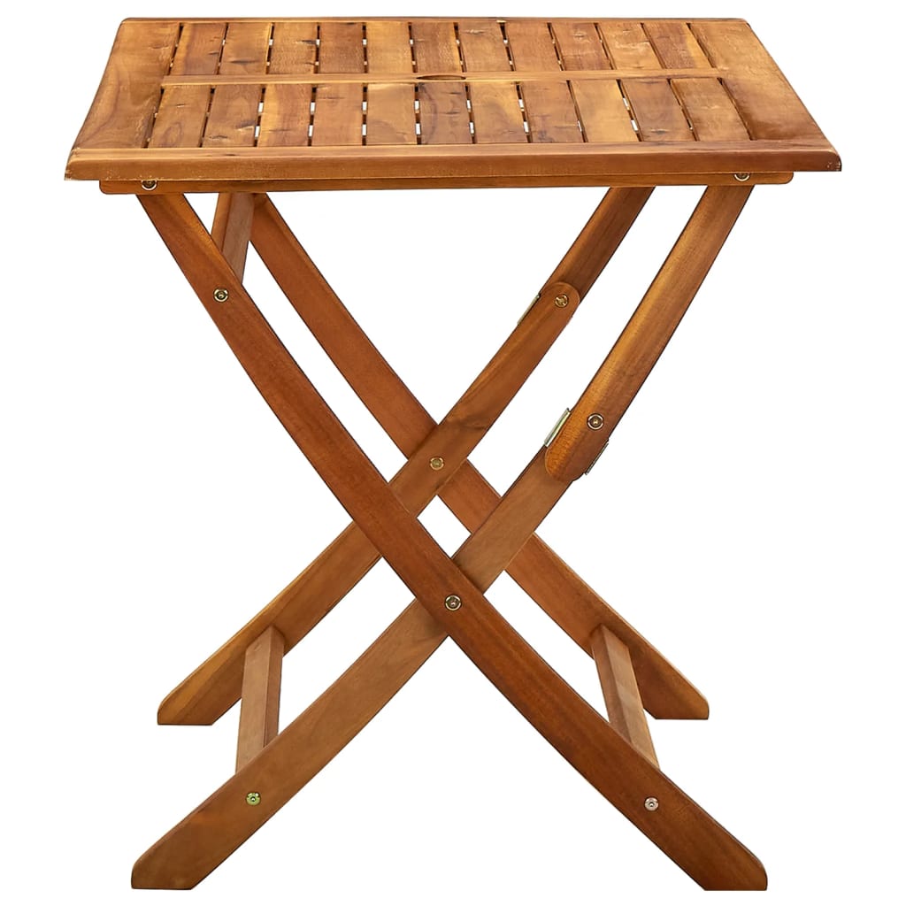 Folding Garden Table 120x70x75 cm Solid Acacia Wood