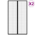 Insect Door Curtains 2 pcs with Magnet Blocks Black 200x80 cm