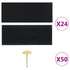 Insect Door Curtains 2 pcs with Magnet Blocks Black 200x80 cm