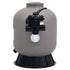 Pool Sand Filter with Side Mount 6-Way Valve Grey