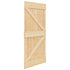 Sliding Door with Hardware Set 80x210 cm Solid Pine Wood
