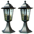 Garden Lights 2 pcs Dark Green/Black Aluminium