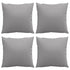 Throw Pillows 4 pcs Grey 50x50 cm Fabric