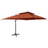 Cantilever Garden Parasol with Double Top Terracotta 400x300 cm