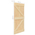 Sliding Door with Hardware Set 90x210 cm Solid Pine Wood