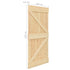 Sliding Door with Hardware Set 100x210 cm Solid Pine Wood