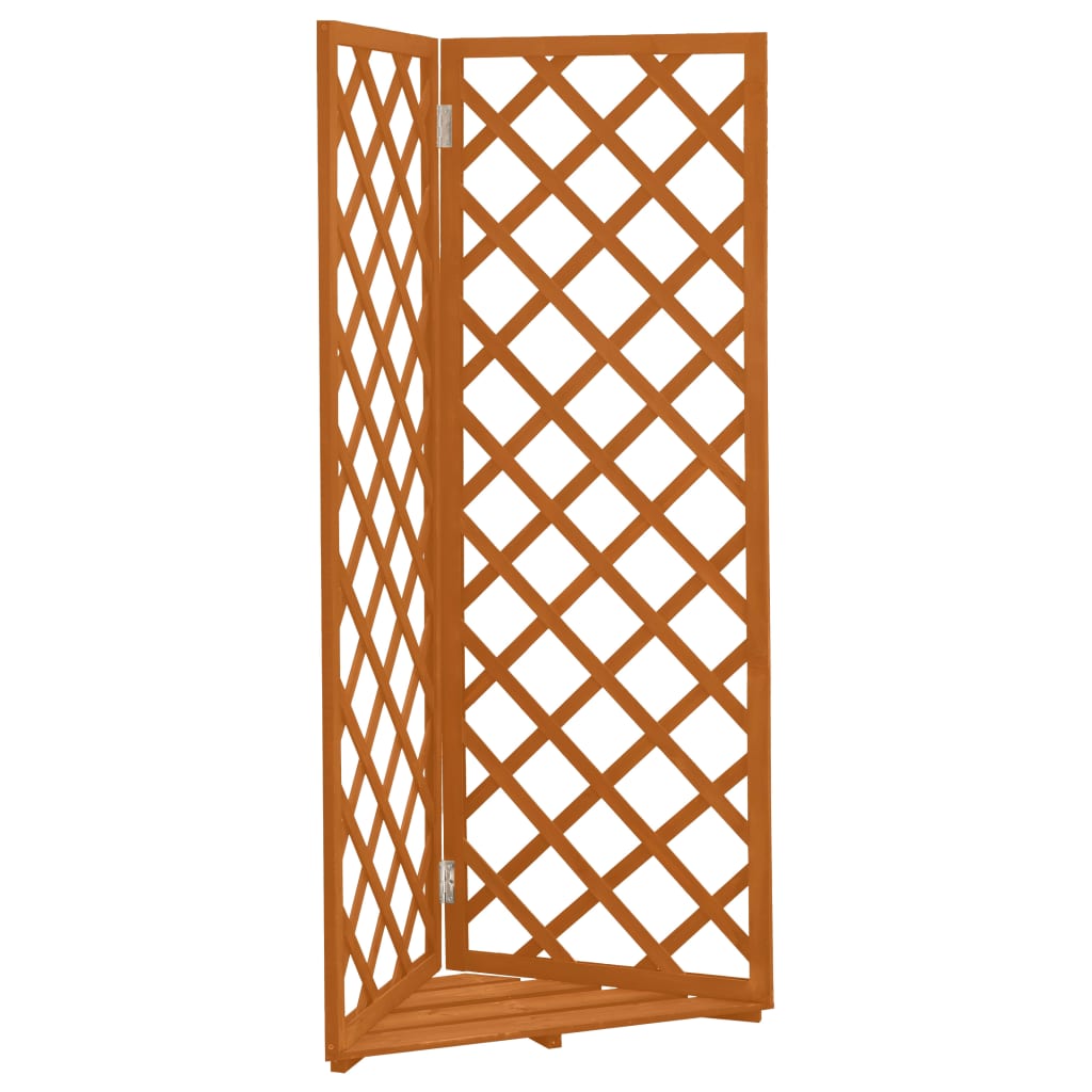 Corner Trellis Orange 50x50x145 cm Solid Firwood