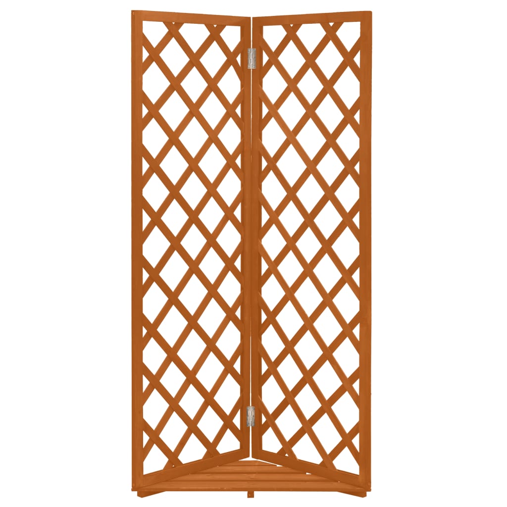 Corner Trellis Orange 50x50x145 cm Solid Firwood