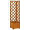 Corner Trellis Planter Orange 40x40x150 cm Solid Firwood