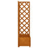 Corner Trellis Planter Orange 40x40x150 cm Solid Firwood