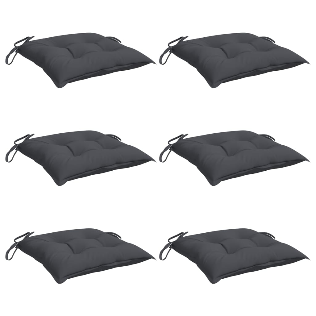 Chair Cushions 6 pcs Anthracite 40x40x7 cm Oxford Fabric