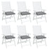 Chair Cushions 6 pcs Grey 40x40x7 cm Oxford Fabric