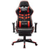 Gaming Chair with Footrest Black and Red Artificial Leather