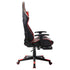 Gaming Chair with Footrest Black and Red Artificial Leather