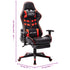 Gaming Chair with Footrest Black and Red Artificial Leather