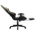 Gaming Chair with Footrest Black and Gold Artificial Leather