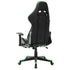 Gaming Chair with Footrest Black and Green Artificial Leather