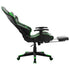 Gaming Chair with Footrest Black and Green Artificial Leather