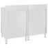 Commercial Work Table Cabinet 120x60x96 cm Stainless Steel