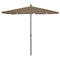 Garden Parasol with Pole 210x140 cm Taupe