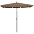 Garden Parasol with Pole 210x140 cm Taupe