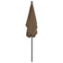 Garden Parasol with Pole 210x140 cm Taupe