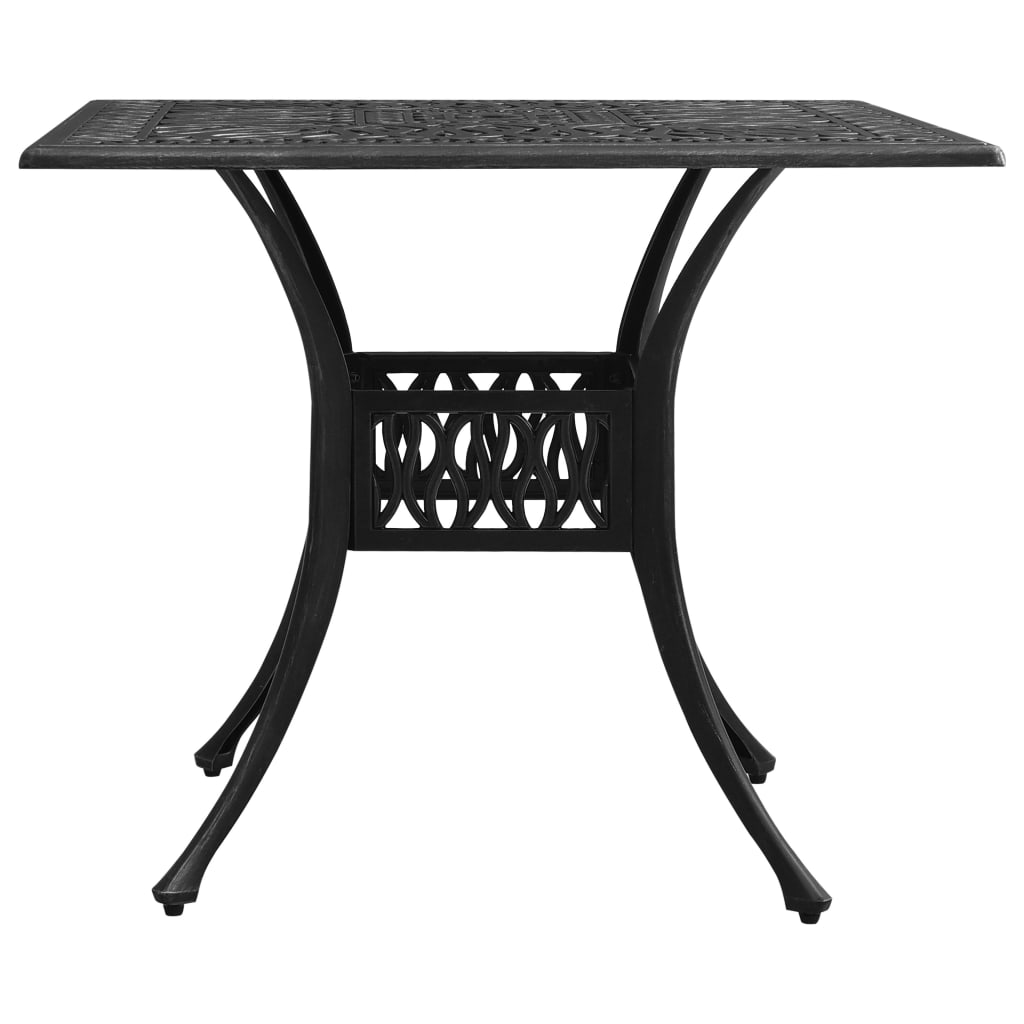 Garden Table Black 90x90x73 cm Cast Aluminium