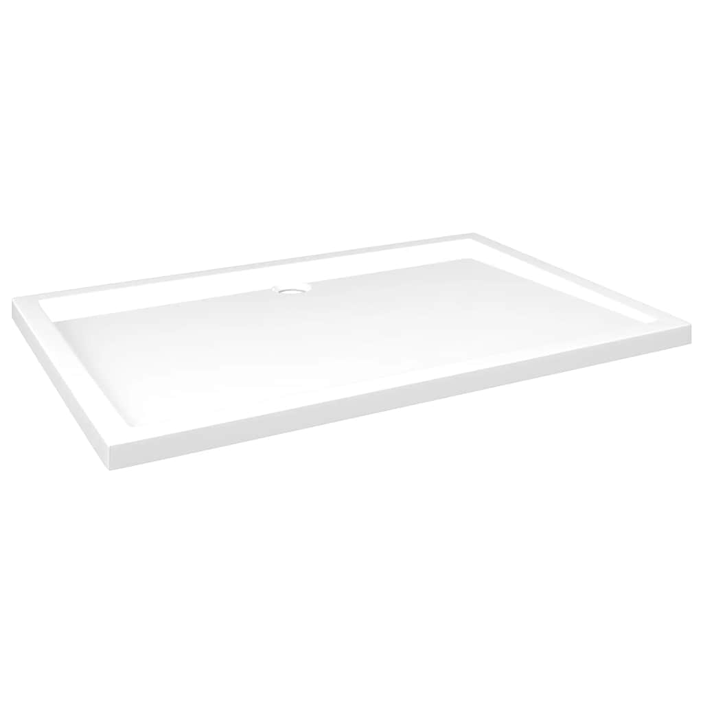 Rectangular ABS Shower Base Tray White 80x120 cm