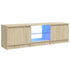 TV Cabinet with LED Lights Sonoma Oak 120x30x35.5 cm