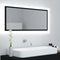 LED Bathroom Mirror Black 100x8.5x37 cm Acrylic