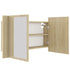 LED Bathroom Mirror Cabinet Sonoma Oak 80x12x45 cm Acrylic