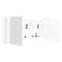 LED Bathroom Mirror Cabinet High Gloss White 100x12x45cm Acrylic